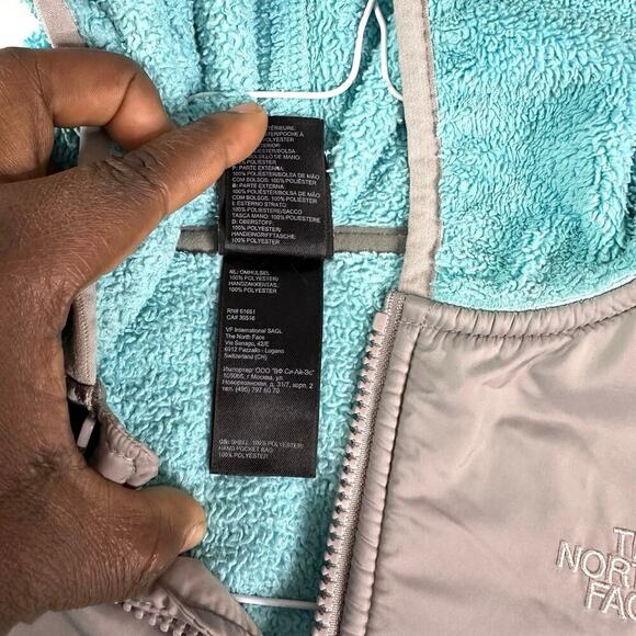 The North Face Big Girl’s Full Zip Fleece Jacket Size Medium‎ 10/12 Turquoise - Picture 7 of 13
